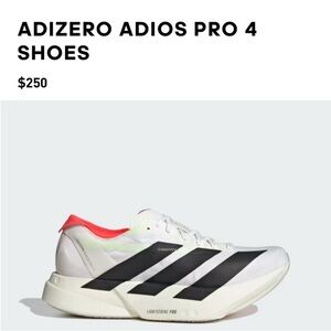 Adidas Adizero Pro 4 White with Black and Pink W8.5 M7.5